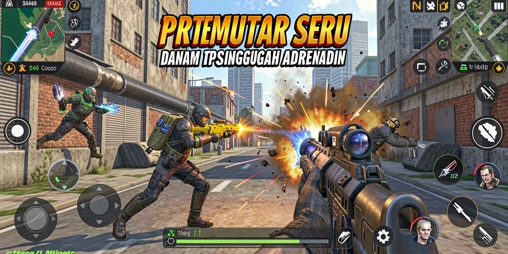 Tampilan menarik dari gameplay TPS yang mendebarkan di 3446.