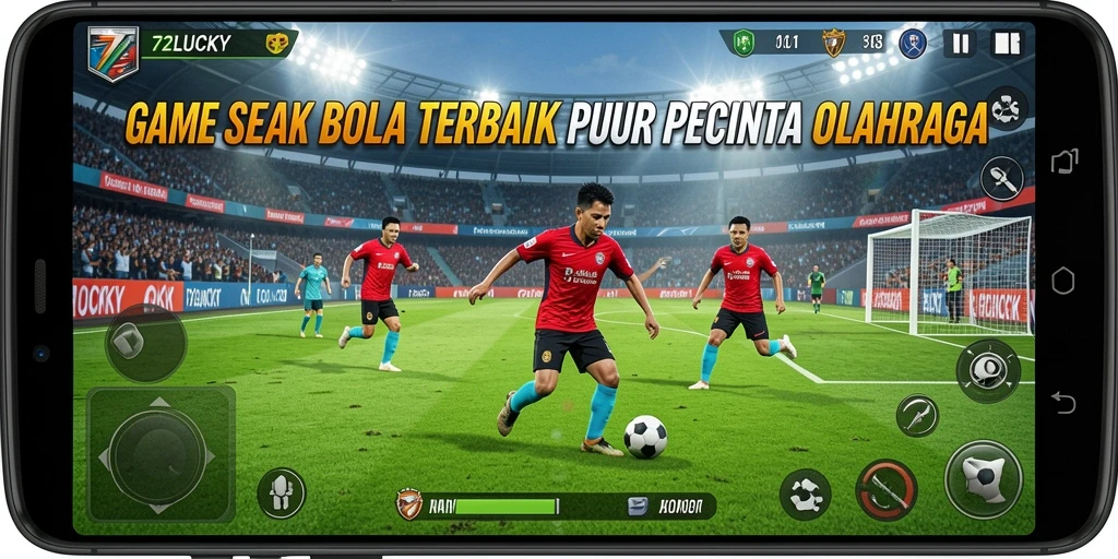 Tampilan gameplay 72LUCKY yang mendebarkan dan penuh aksi sepak bola.