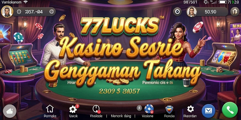 Screenshot utama <strong>77LUCKS</strong> menampilkan gameplay kasino yang seru.