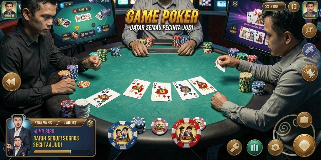 Tampilan menarik gameplay poker di aplikasi 8180.