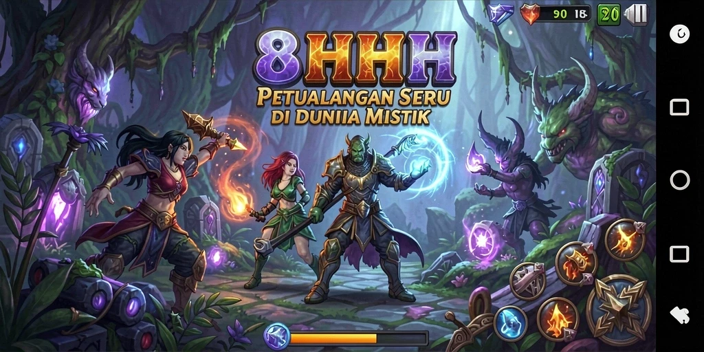 Gameplay seru di dalam dunia petualangan 8HHH.