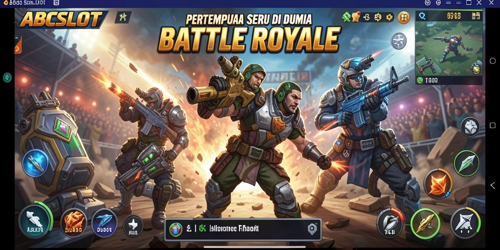 Gameplay Battle Royale yang mendebarkan dan kompetitif di ABCSLOT.