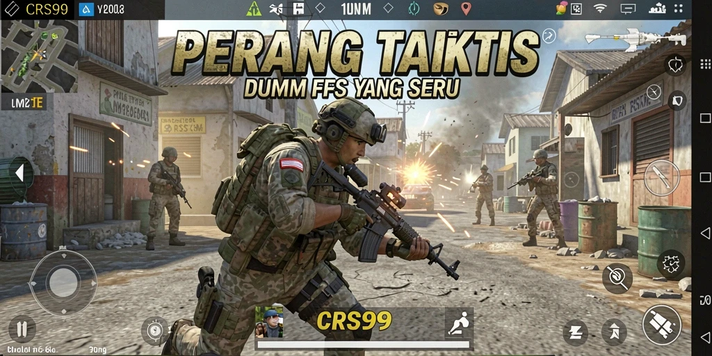 Gameplay seru dalam CRS99 dengan aksi FPS yang intens.