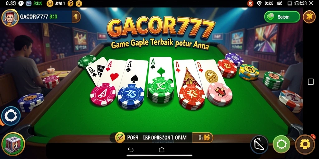 Tampilan gameplay Gaple yang seru dan interaktif di GACOR777.