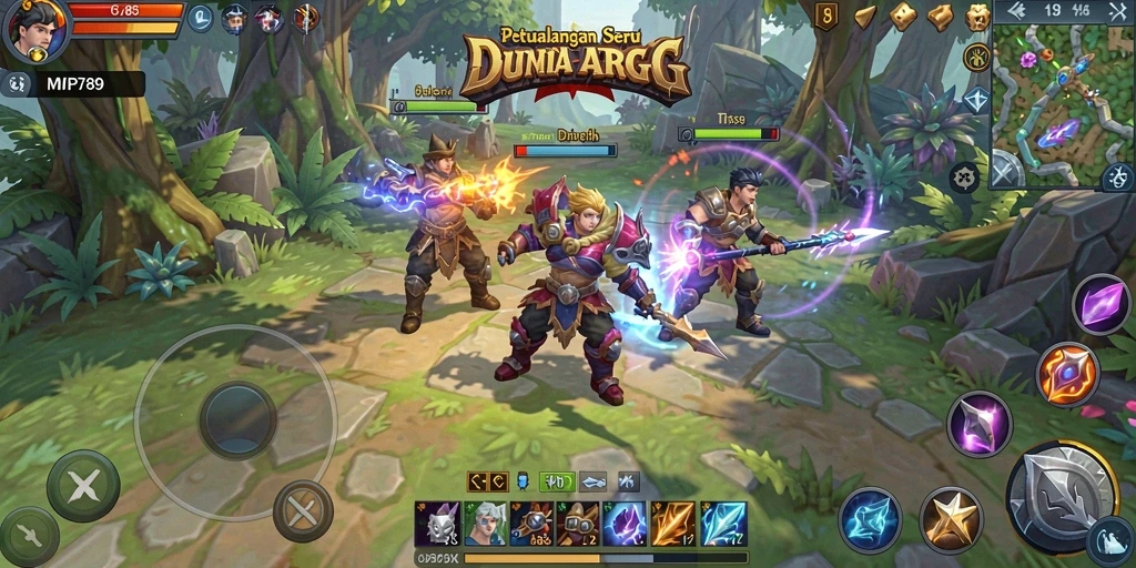 Gameplay seru dengan aksi pertarungan karakter ARPG.