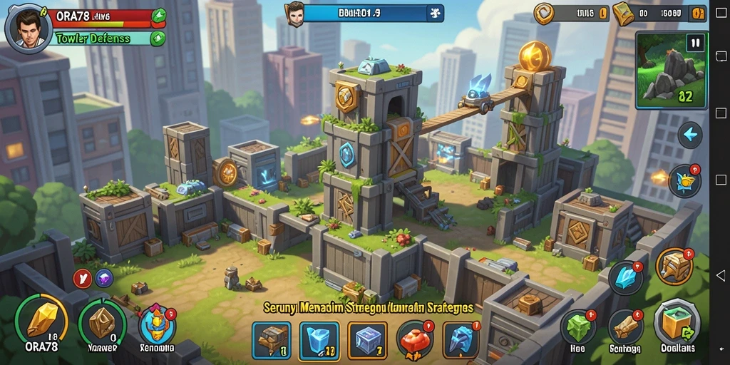Gameplay seru ORA78 menampilkan aksi Tower Defense yang mendebarkan.