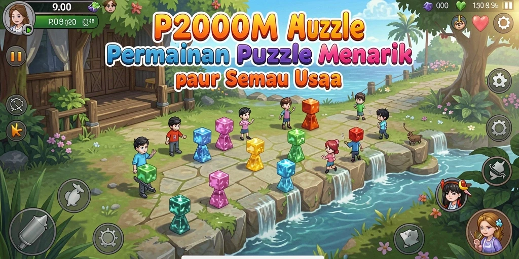 Tampilan gameplay menantang dari P200M yang seru dan penuh warna.