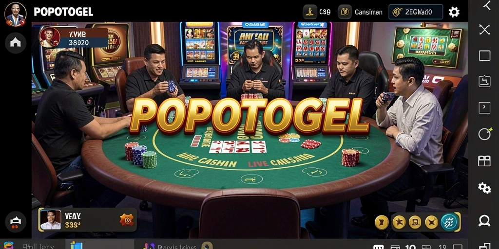 Tampilan gameplay Live Casino di POPOTOGEL yang menegangkan.