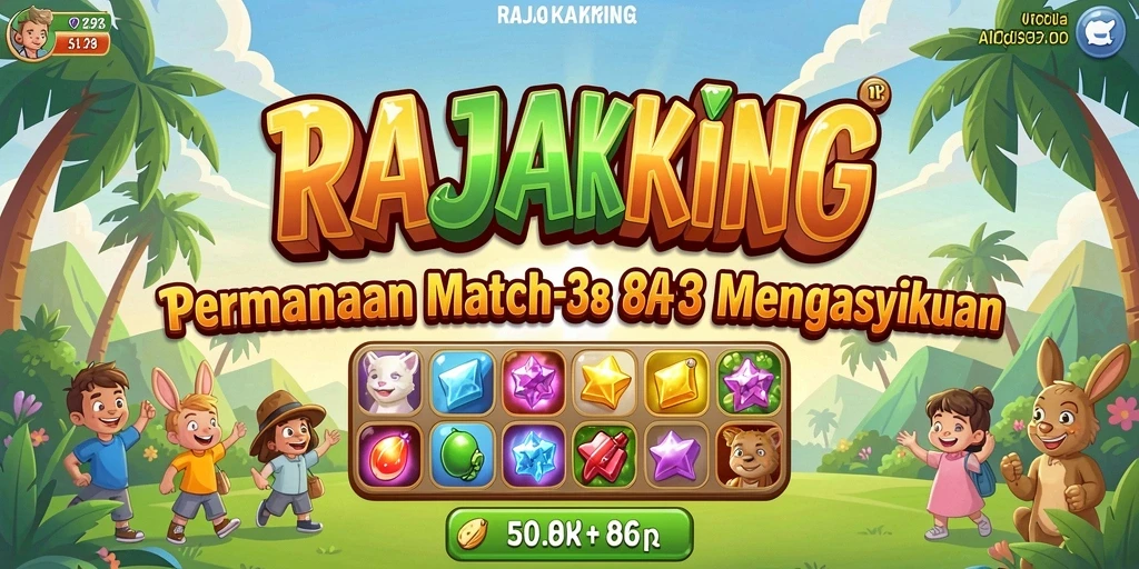 Pengalaman bermain seru dalam game Match-3 RAJAKING.