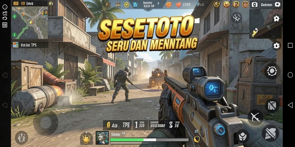 Tangkapan layar SESETOTO menampilkan pertempuran yang mendebarkan dengan grafis menarik.