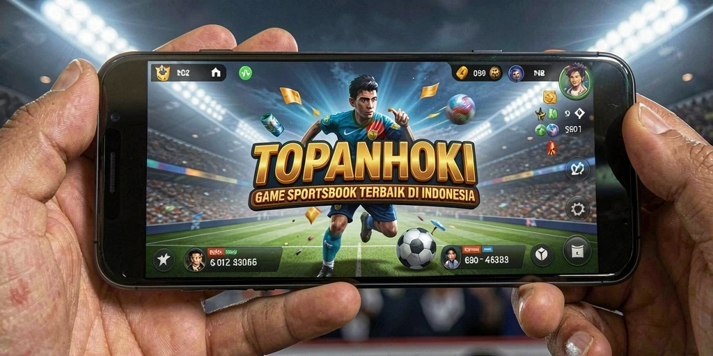Gameplay seru di dalam aplikasi TOPANHOKI yang menampilkan fitur sportsbook.