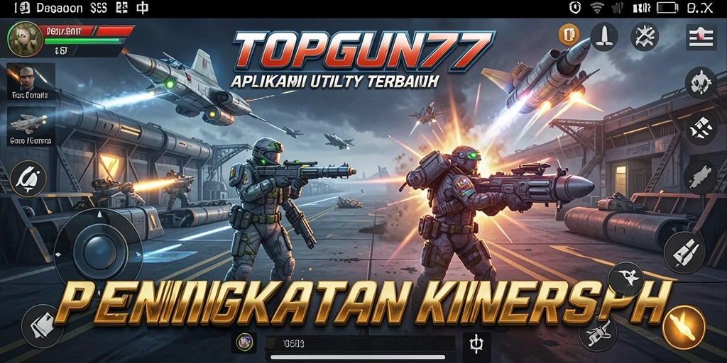Tampilan antarmuka utama TOPGUN77 yang intuitif dan fungsional.