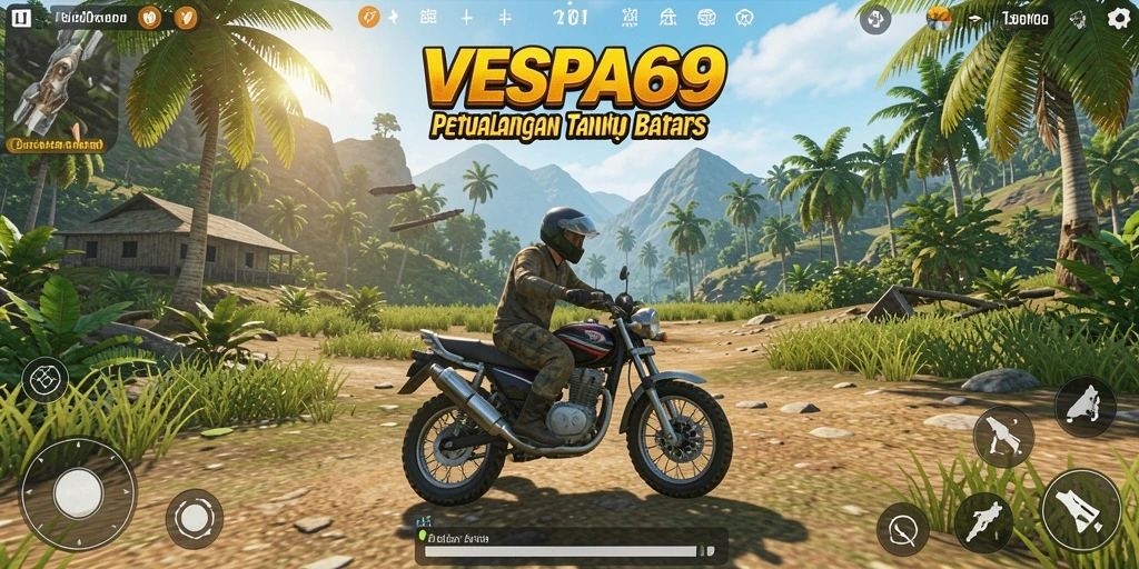 Tampilan gameplay dinamis di dunia terbuka VESPA69.