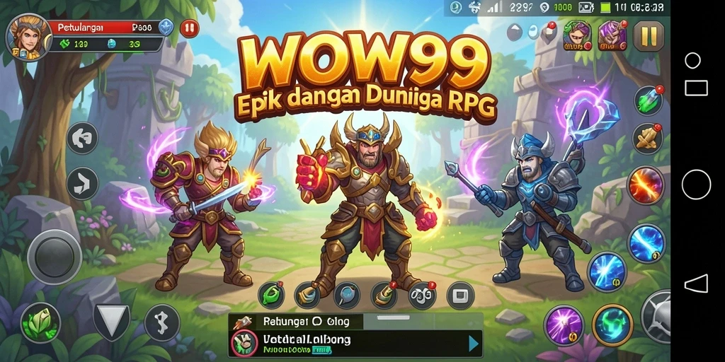 Tampilan gameplay WOW99 yang penuh petualangan dan aksi mendebarkan.